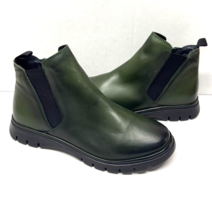 MIZ MOOZ SOFT  LEATHER  BOOTIE SIDE ZIP  SIDE GORE 37EU / 7US FOREST GRE... - €43,35 EUR