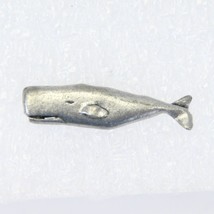 Silver Tone Sperm Whale Vintage Lapel Pin Humpback 1.3&quot; L x .36&quot; H - $15.67