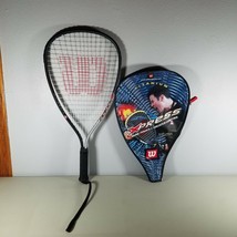 Wilson Titanium Tennis Racquet Racquetball with Cover 3 7/8&quot; Grip - £13.55 GBP