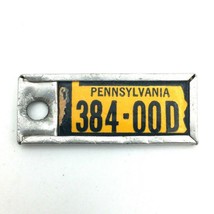 DAV 1960s PENNSYLVANIA keychain license plate tag Disabled American Vete... - £7.82 GBP