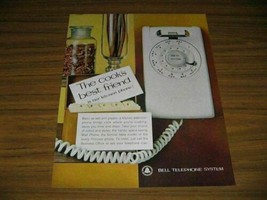 1962 Print Ad Bell Telephone System Rotary Dial Kitchen Wall Phone  - $15.42