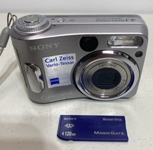 Sony Carl Zeiss Cyber-Shot DSC - S60 4.1 MP Tested Works 128 MB Memory Stk Incld - £28.02 GBP