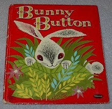 Old Vintage Tell A Tale Book Bunny Button 2 - £4.74 GBP