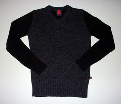 Dolce &amp; Gabbana Wool Blend V Neck Black Gray Sweater Golf Ski 38 IT S - £165.92 GBP