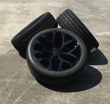 New Black Snowflake 22&quot; Wheels Ironman H/T Tires For 2019-2024 Dodge Ram... - $1,781.01