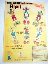 1978 Ad Flipit Toys Spider-Man, Hulk, Underdog Lands On Its Feet - £6.38 GBP