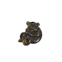Vintage Mama and Baby Koala Bear Pin Pendant Brooch Twotone 1 1/2&quot; - $13.85