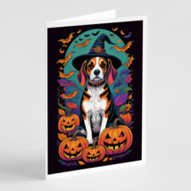 Beagle Witchy Halloween Greeting Cards 8 Pack - Perfect for Holiday Celebrations - $21.77