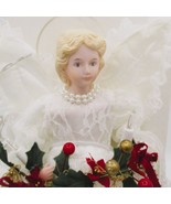 Lighted Angel Tree Topper 12&quot; Holiday Classics 1993 Lace Dress Halo New ... - $462.37 MXN