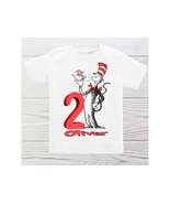 CAT IN the HAT birthday shirt Kids Birthday shirt  Toddler Cat in the Ha... - £11.74 GBP