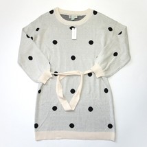 NWT Anthropologie Saturday Sunday Emilie Tunic Cream Polka Dot Sweater Dress S - £50.34 GBP