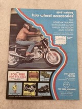 Two Wheel Accessories Catalog 1980 1981 Harley Davidson Honda Motorcycles - $23.70
