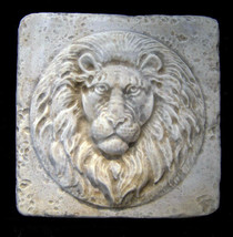 Small Roman Lion Wall Sculpture Relief plaque Tile - $14.84