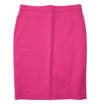NWT J.Crew Petite No. 2 Pencil in Bright Begonia Pink Bi-stretch Cotton Skirt 2P - £41.02 GBP