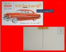 1951 Mercury Sport Sedan Vintage Carte Postale Couleur D&#39;usine -USA- Belle... - £5.66 GBP