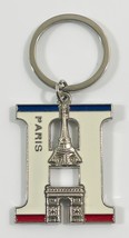 Metal Letter H Monogram Initials PARIS FRANCE Keychain Souvenir - £7.06 GBP