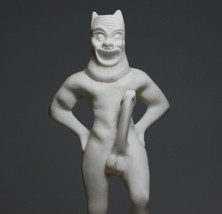 SATYR Faunus Faun Phallus Nude Male Greek Handmade Statue Sculpture 7.85 in - £29.24 GBP