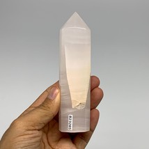 233.3g, 4.9&quot;x1.2&quot; Pink Calcite Point Tower Obelisk Crystal, B23285 - £15.07 GBP