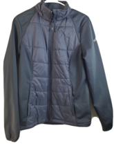 Port Authority Jacket Womens Medium Gray 100% Nylon Long Sleeve Pockets Full Zip - £12.32 GBP