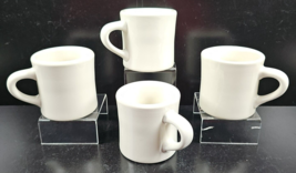(4) Rego E855-02 White Mugs Set Restaurant Diner Styled Heavy Coffee Tea... - £31.55 GBP