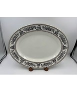 Wedgwood Bone China COLUMBIA Black 15 1/4&quot; Oval Serving Platter - $89.99