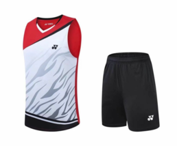 Men&#39;s Sportswear Tennis Top/badminton Shirt Sleeveless Set T-shirt+shorts - £28.43 GBP