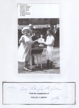 Willie Carson Hand Signed Autograph &amp; Queen Mother Card - £7.18 GBP