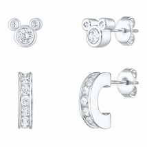 Mickey Mouse Icon and Half Hoop Earring Set - £63.04 GBP