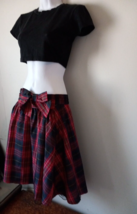 NWT Gap Kids Red &amp; Black Elastic Waist Plaid Lined Skirt Size XXL MSRP $29 layer - $24.75