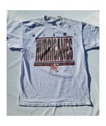 Vintage Miami Hurricanes Signed Autograph Gray Delta USA T-Shirt Size L - $89.06 CAD