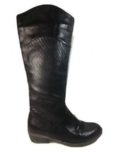 Nature Breeze Womens Boots Sz 6 M Quilted Black Knee High - £19.45 GBP
