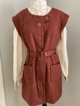 Tabitha Blustery Days TWeed  Belted Vest Tunic dress Anthropologie sz 8 - $624.78 MXN