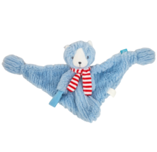 Manhattan Toy Co 2018 Blue Teddy Bear Baby Security Blanket Pacifier Holder Soft - $37.05