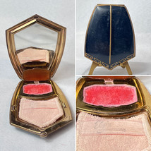 Art Deco Elgin America Compact Key Design Mirrored Make Up Powder Rouge Box - £118.51 GBP