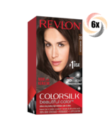 6x Packs Revlon Brown Black Permanent Colorsilk Beautiful Color Hair Dye... - $53.72 CAD