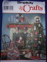 Simplicity Crafts Ornaments Wreath Stocking Tree Skirt Santa #9327 - $5.99