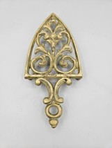 Vintage Solid Brass Arrowhead Shape Footed Trivet Stand 9&quot; - £8.02 GBP