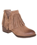 Pierre Dumas Dylan Taupe Fringe Bootie - £41.07 GBP