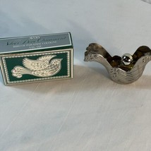 Vtg Avon Bottle Silver Dove Ornament Birds Of Paradise Perfume W/ Box .5... - £10.56 GBP