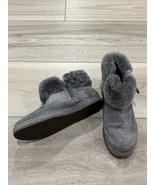 UGG Women&#39;s Elowen Bootie Gray Suede Sheepskin Lined Side Zipper Size 9 - $67.68 CAD