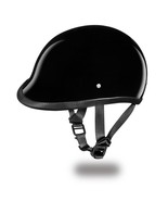 DOT Daytona Hawk Hi-Gloss Black Open Face Motorcycle Bike Helmet - £57.88 GBP