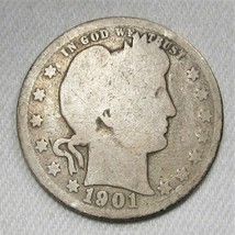 1901 Barber Quarter Coin AH310 - £13.85 GBP