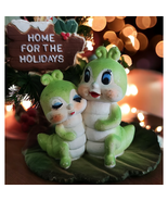 Vintage Home For The Holidays Caterpillar Pair Plastic Figurine Hong Kong - $16.19 CAD