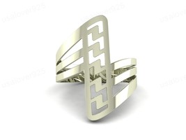 Unique Art Deco Design Handmade 925 Sterling Silver Modern Signet Ring Jewelry - £52.12 GBP