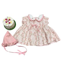 American Girl Bitty Baby Happy Birthday Dress Hat Cake Set - £18.80 GBP