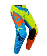 FOX RACING YOUTH KIDS MOTOCROSS 180 PANTS NIRV YELLOW / BLUE quad bike t... - $33.25