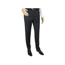 Mens MANTONI Flat Front Pants 100% Wool Super 140's Classic Fit 46306-3 Charcoal image 2