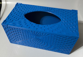 3D Printed Designer Facial Tissue Dispenser Box Cover Holder BLUE - £23.55 GBP
