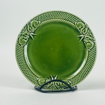 Bordallo Pinheiro Ceramic Earthenware Green Embossed Rabbits 10&quot; Dinner ... - $41.79