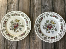 Lot of 2 Myotts Bouquet By Staffordshire 10” Dinner Plates - $9.39